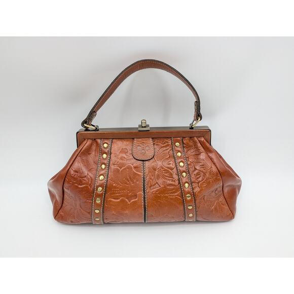 Patricia Nash Napoli Satchel in Heritage Leather Tooled Roomy - Picture 1 of 9